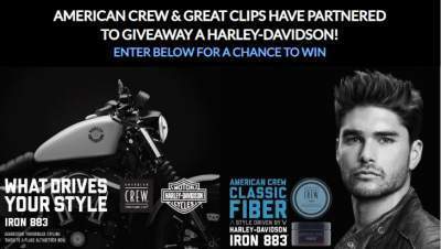 American Crew & Great Clips Harley-Davidson Sweepstakes – Win Prize