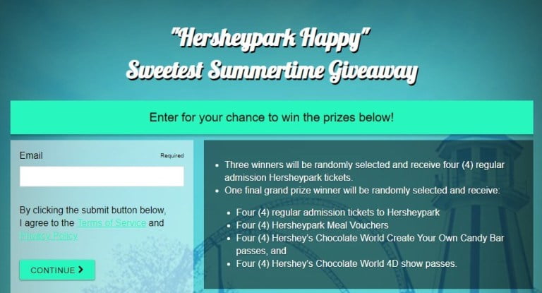 WTAJ Hersheypark Happy Sweetest Summertime Giveaway
