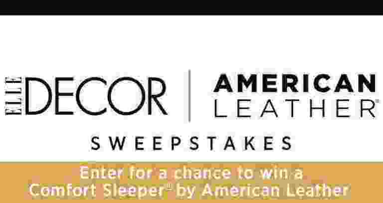 Elle Decor American Leather Comfort Sleeper Sweepstakes