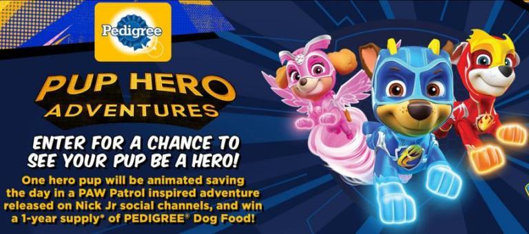 Viacom Pup Hero Adventures Contest – Win PEDIGREE Coupons
