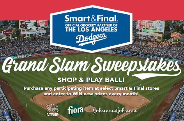 Smart & Final LA Dodgers Grand Slam Sweepstakes - Win Trip