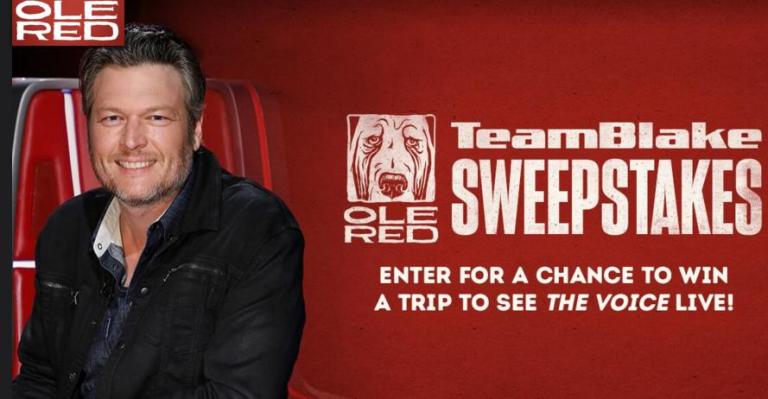 The Voice Team Blake Flyaway Sweepstakes – Win Tickets