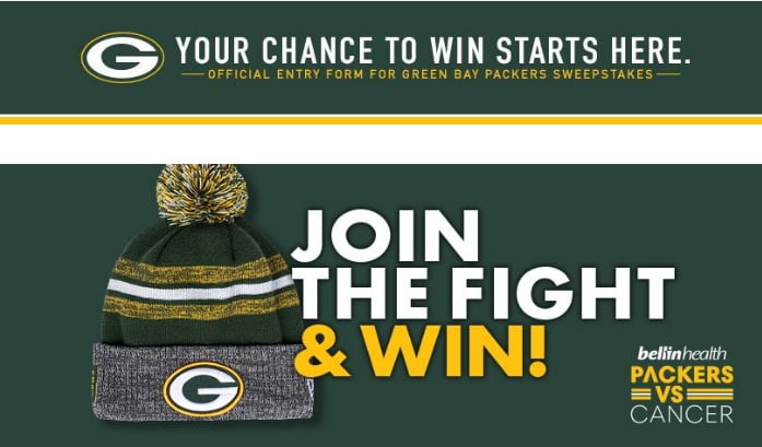 Green Bay Packers Vs Cancer Knit Hat Sweepstakes – Win Gift Card