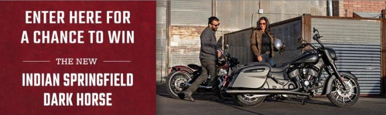 Indian Springfield Dark Horse Giveaway – Win Motorcycle