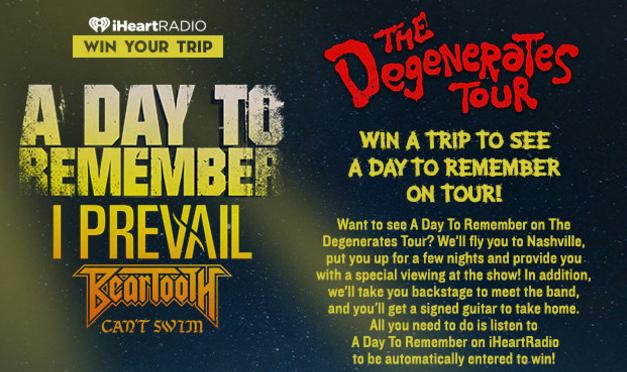 Join A Day To Remember On Tour Sweepstakes - Win Tickets