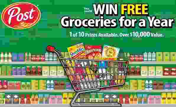 Post Cereal Free Groceries For A Year Sweepstakes - Win Check