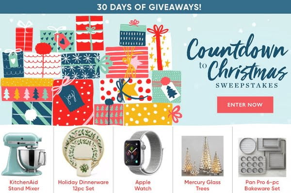 BHG Countdown to Christmas Sweepstakes - Win Prize