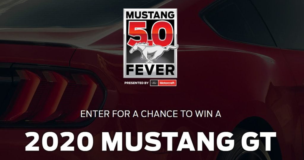 Ford Mustang 5.0 Fever Sweepstakes
