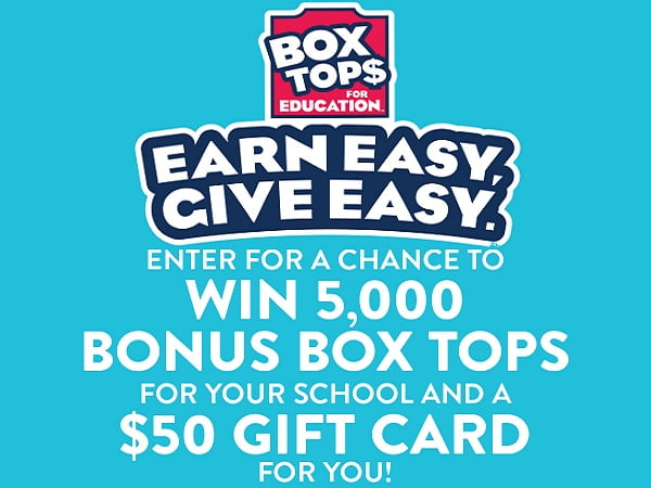 Box Tops For Education Earn Easy Give Easy Sweepstakes