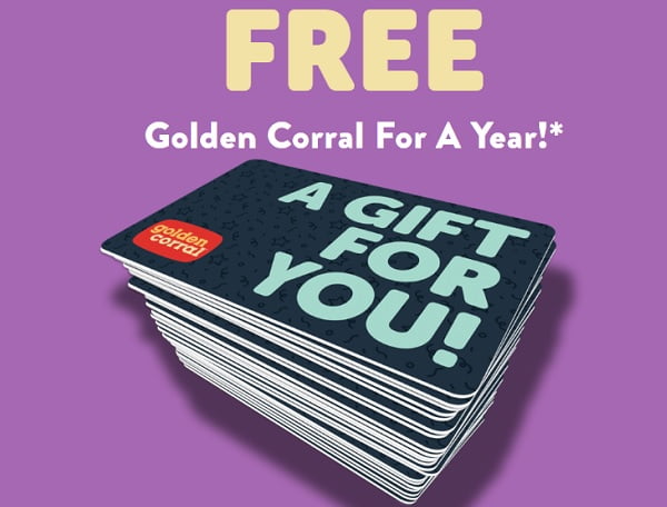 Free Golden Corral For A Year Sweepstakes