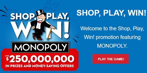 Safeway Shop Play Win Monopoly Game