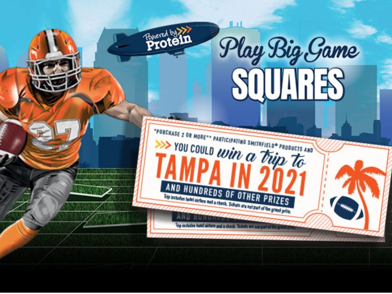 Smithfield Publix Big Game Squares IWG and Sweepstakes - Win Trip
