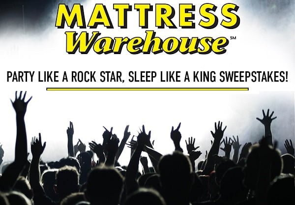 Mattress Warehouse Party Like A Rockstar Sweepstakes