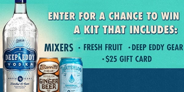 Deepeddyvodka.com At Home Cocktail Kit Sweepstakes