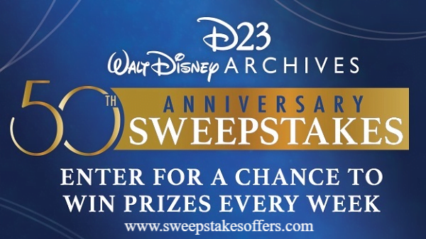 D23 Walt Disney Archives Anniversary Sweepstakes