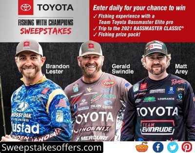 Bassmaster Toyota Fishing with Champions Sweepstakes