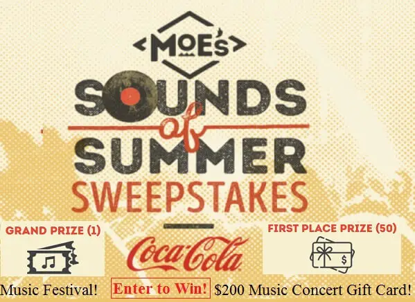Moe’s Sounds Of Summer Music Festival Tickets Giveaway
