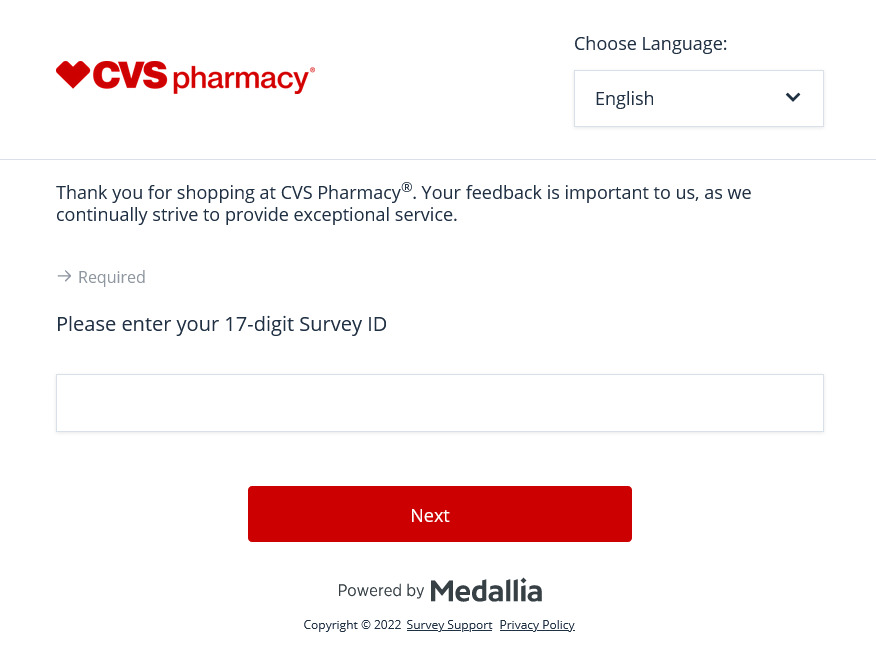 CVS Customer Satisfaction Survey on CVSHealthSurvey.com